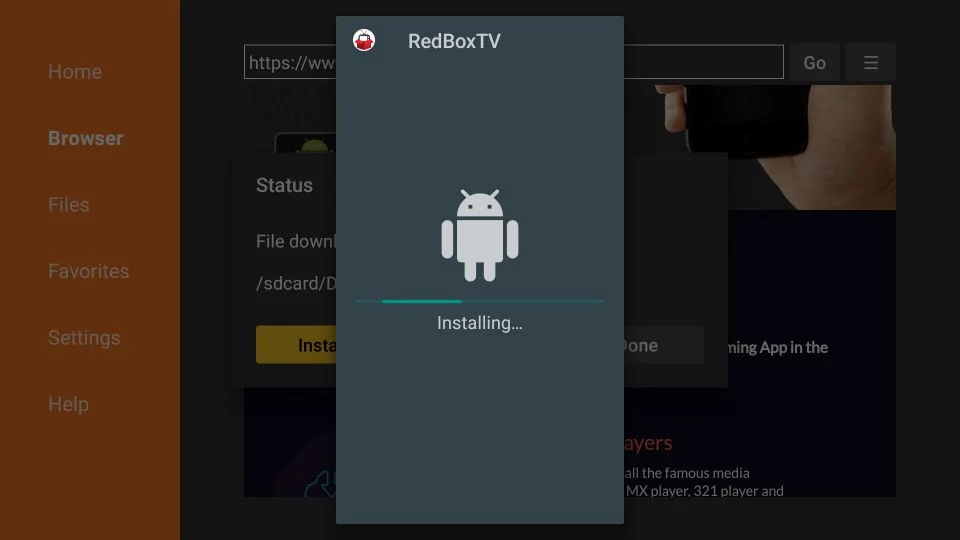 Install RedBox TV on FireStick